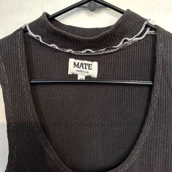 NWT MATE the Label Black Raylin Mockneck Tank - S/M - Picture 3 of 7